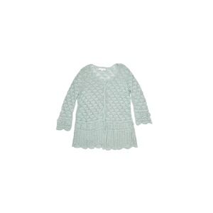 April Cornell Crochet Lace Cardigan XS Mint Green 100% Cotton Cottagecore‎